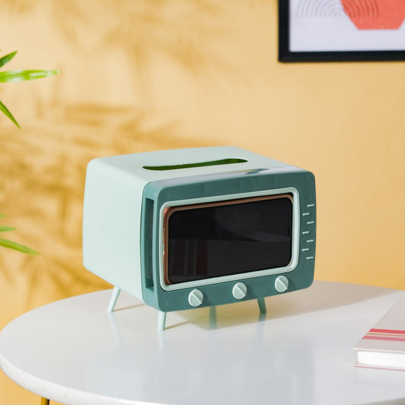 TV Tissue Box With Stand Green - Tissue box and organizer | Home and room decor items
