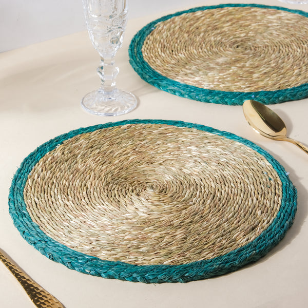 Round Sabai Trivet Turquoise