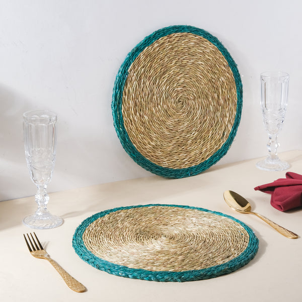 Round Sabai Trivet Turquoise