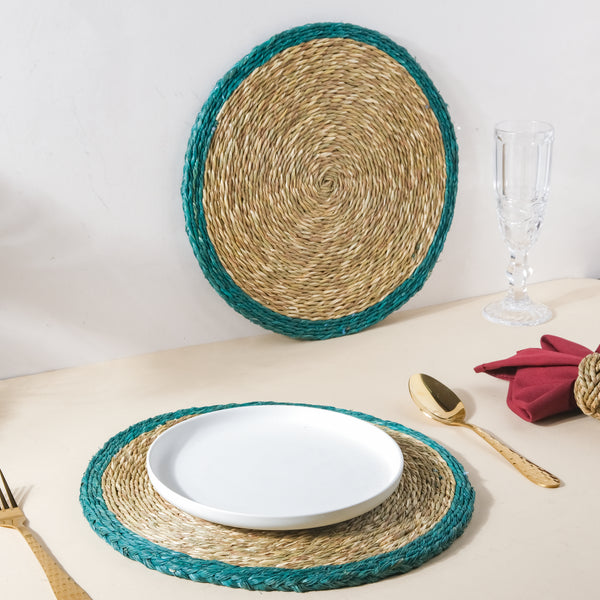 Round Sabai Trivet Turquoise