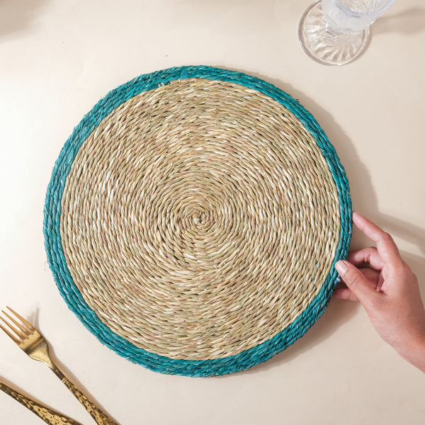 Round Sabai Trivet Turquoise