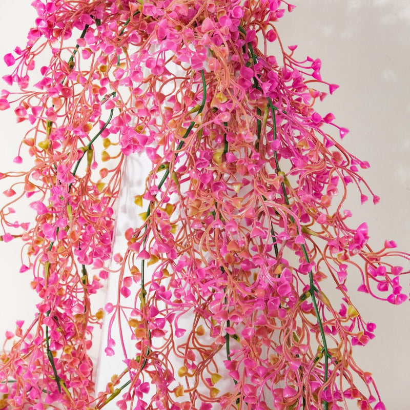 Artificial Hanging Willow Flowers Bunch Pink - Artificial Plant | Flower for vase | Home decor item | Room decoration item
