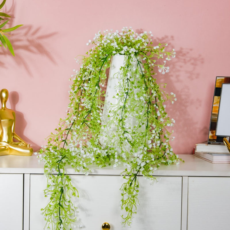 Artificial Hanging Willow Flowers Bunch Green - Artificial Plant | Flower for vase | Home decor item | Room decoration item