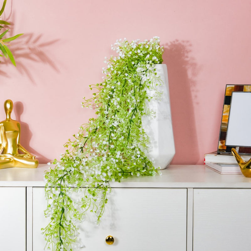 Artificial Hanging Willow Flowers Bunch Green - Artificial Plant | Flower for vase | Home decor item | Room decoration item
