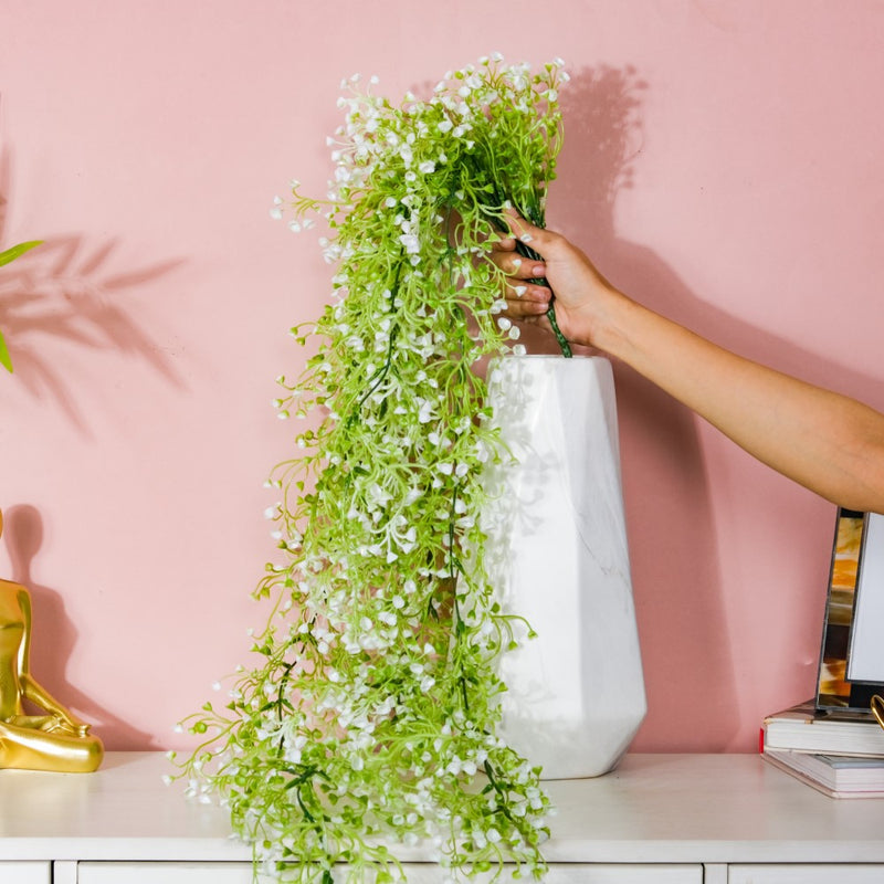 Artificial Hanging Willow Flowers Bunch Green - Artificial Plant | Flower for vase | Home decor item | Room decoration item