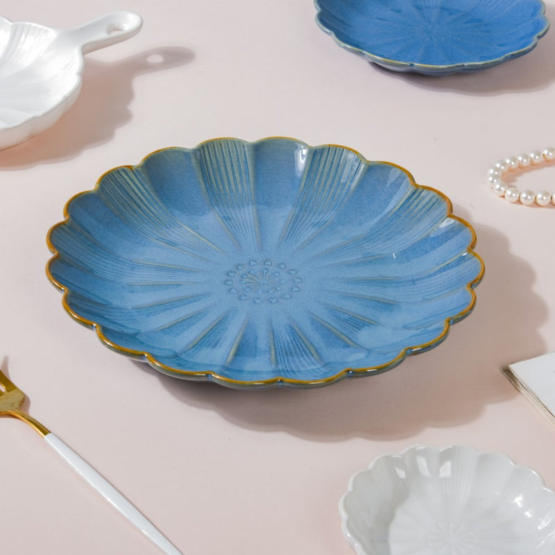 Ocean Blue and White 28 Piece Dinner Set For 6