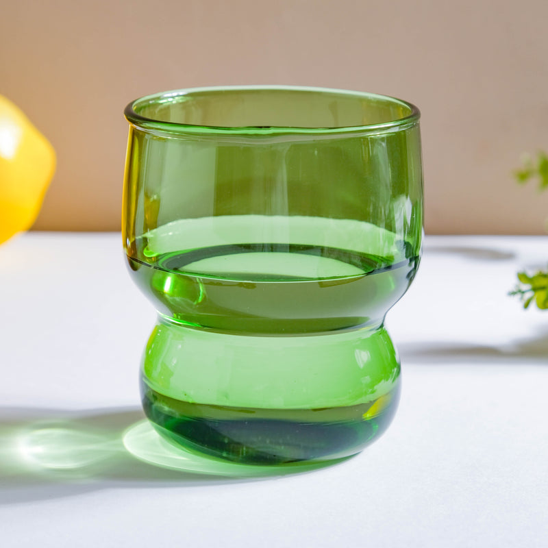 Transparent Borosilicate Glass Tumbler Green