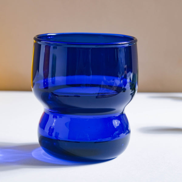 Transparent Borosilicate Glass Tumbler Blue