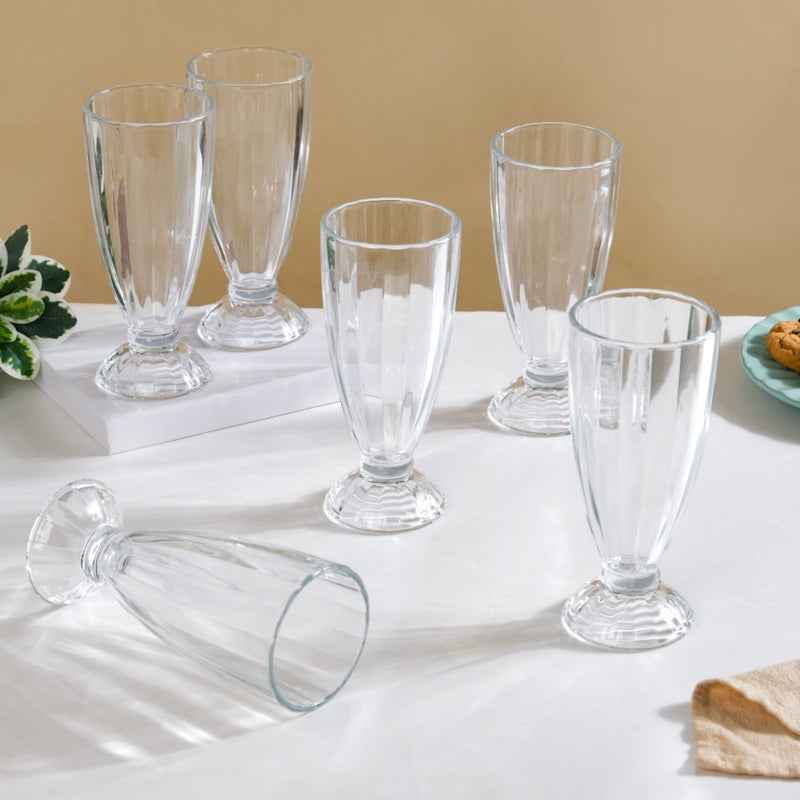 Short Stemmed Milkshake Glass Set Of 6 350ml