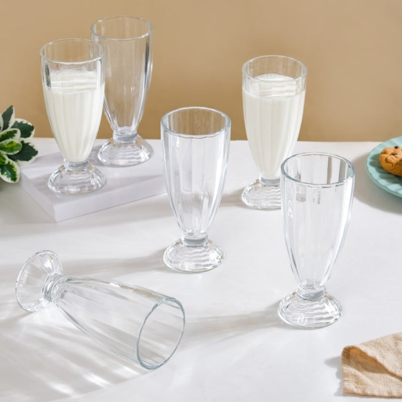 Short Stemmed Milkshake Glass Set Of 6 350ml