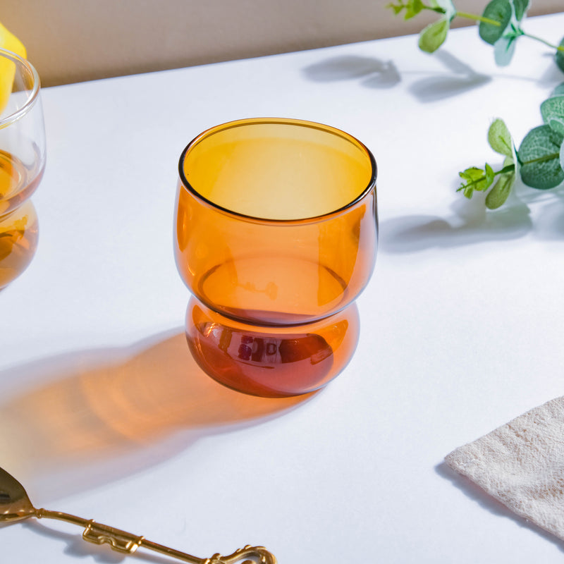 Transparent Borosilicate Glass Tumbler Amber