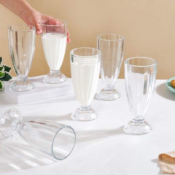 Short Stemmed Milkshake Glass Set Of 6 350ml