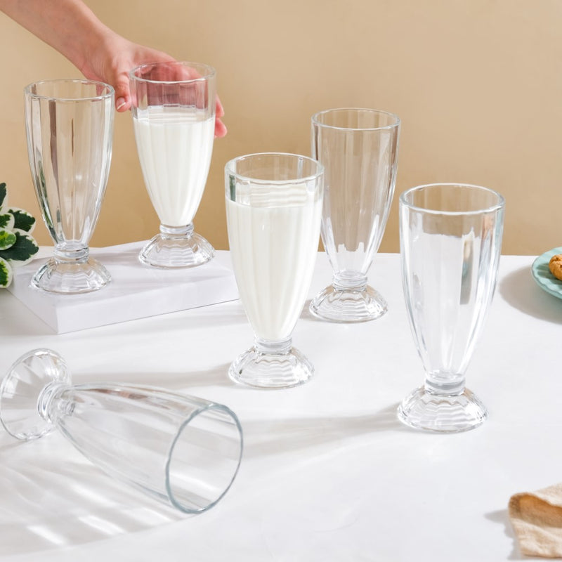Short Stemmed Milkshake Glass Set Of 6 350ml