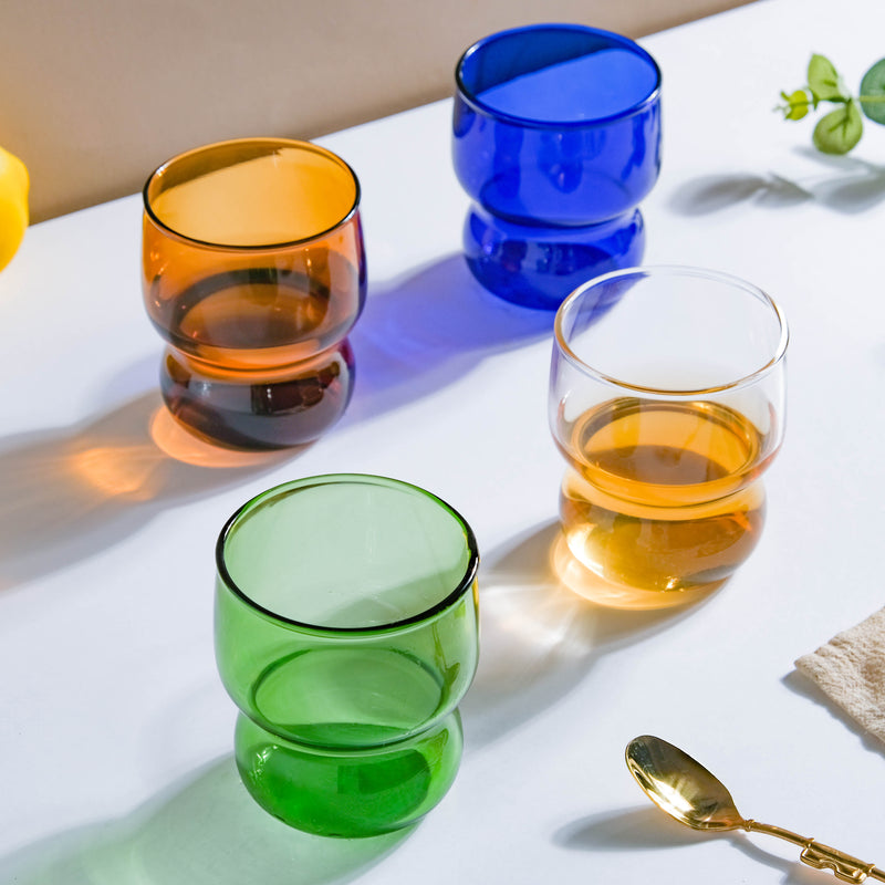 Transparent Borosilicate Glass Tumbler Amber