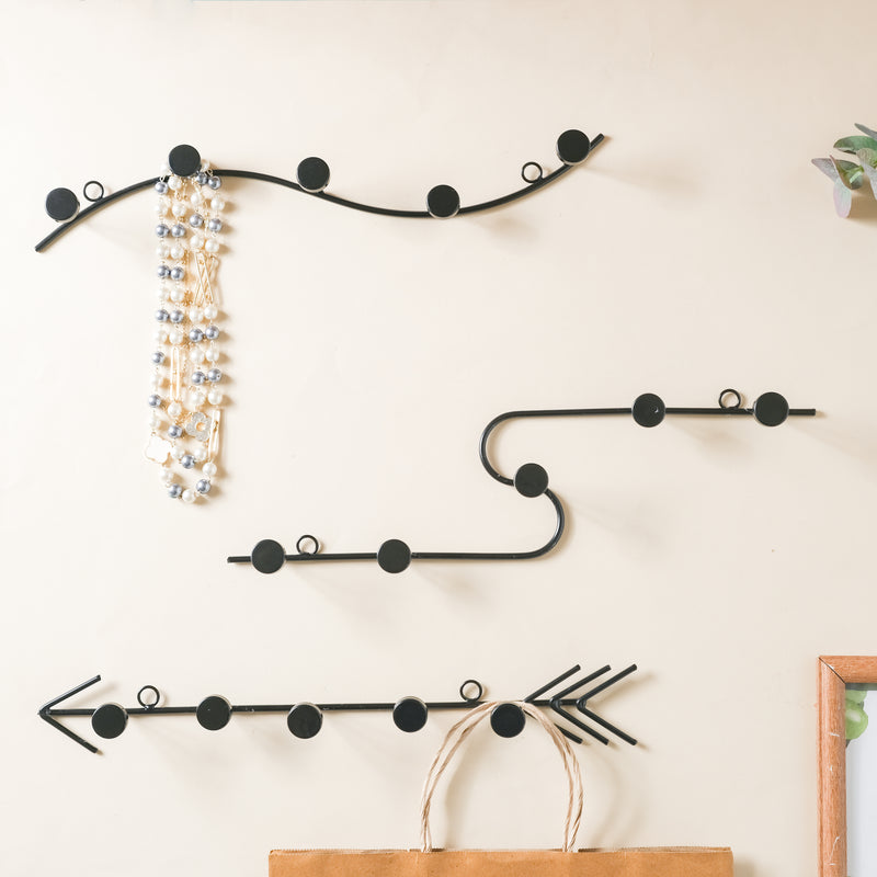 Clothes Hook - Black - Wall hook/wall hanger for wall decoration & wall design | Home & room decoration ideas