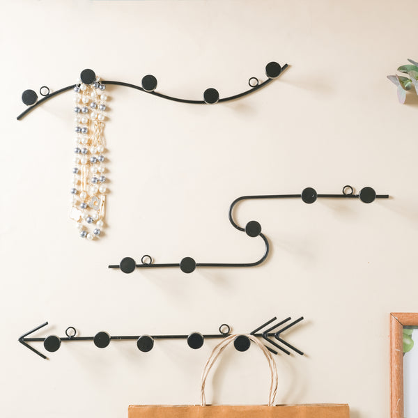 Clothes Hook - Black - Wall hook/wall hanger for wall decoration & wall design | Home & room decoration ideas