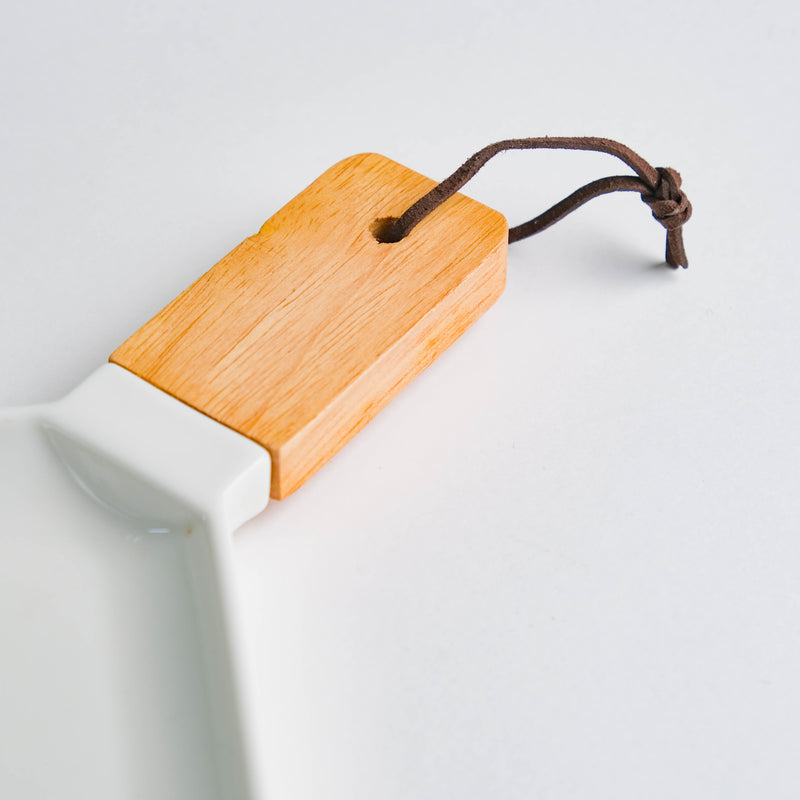 Lotus Leaf Square Platter With Handle 12 Inch Large - Ceramic platter, serving platter, fruit platter | Plates for dining table & home decor