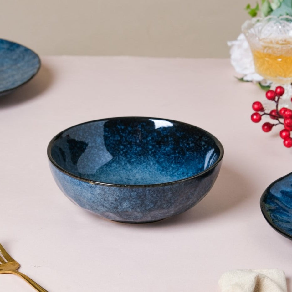 Blue serving clearance bowls