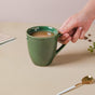 Forest Green Gloss Stoneware Coffee Mug 300 ml- Mug for coffee, tea mug, cappuccino mug | Cups and Mugs for Coffee Table & Home Decor