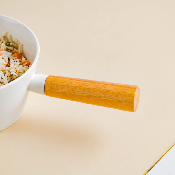 MAGNIFIQUE Bowl With Bamboo Handle Large - Soup bowl, serving bowls, noodle bowl, snack bowl, popcorn bowls | Bowls for dining & home decor