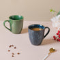 Forest Green Gloss Stoneware Coffee Mug 300 ml- Mug for coffee, tea mug, cappuccino mug | Cups and Mugs for Coffee Table & Home Decor