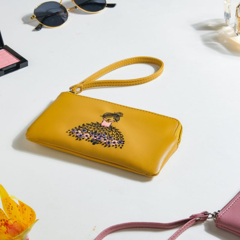 Blushing Ballerina Coin Purse Yellow