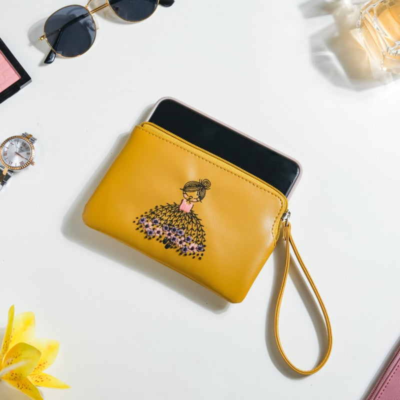 Blushing Ballerina Coin Purse Yellow