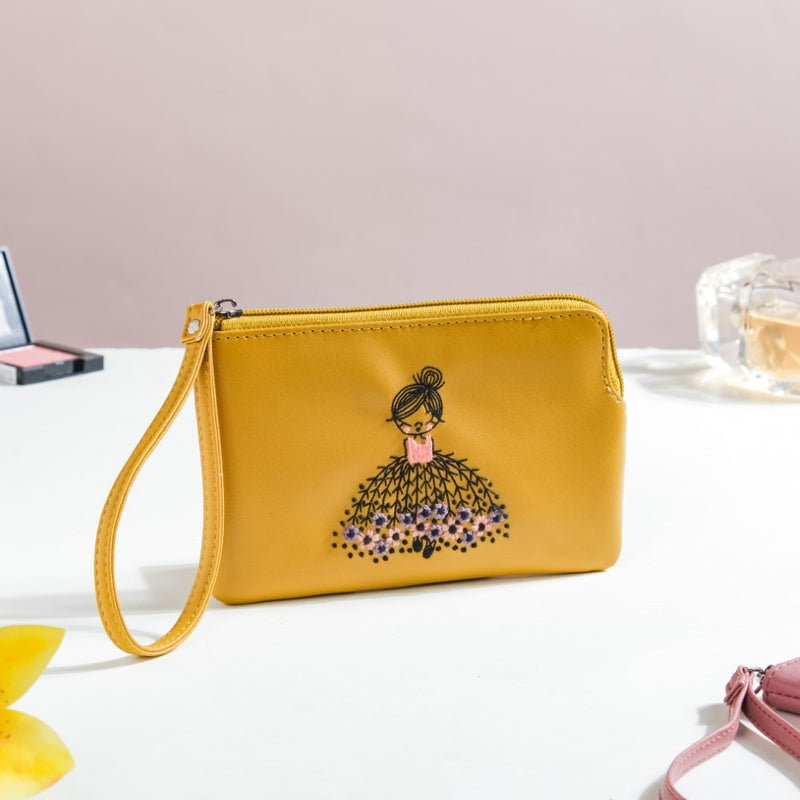 Blushing Ballerina Coin Purse Yellow