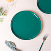 Verdant Round Ceramic Dinner Plate Green 9.5 Inch - Serving plate, snack plate, ceramic dinner plates| Plates for dining table & home decor