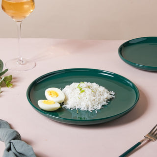 Verdant Round Ceramic Dinner Plate Green 9.5 Inch