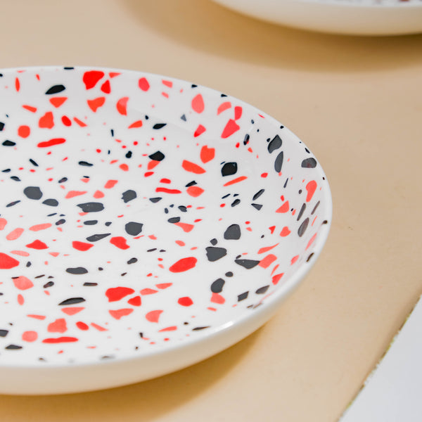 Mosaic Plate Red - Serving plate, snack plate, dessert plate | Plates for dining & home decor