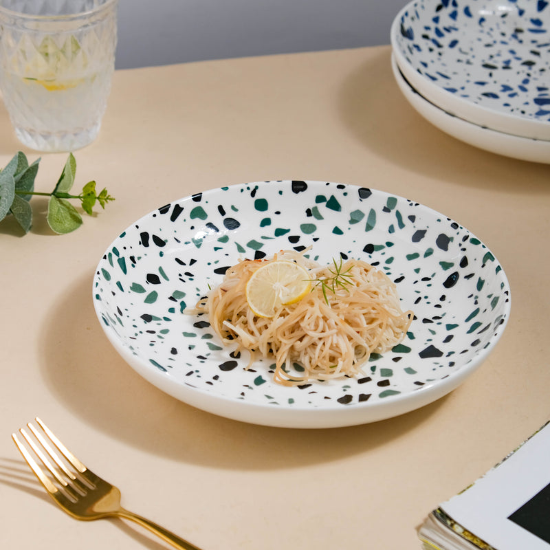 Mosaic Plate Dark Green - Serving plate, snack plate, dessert plate | Plates for dining & home decor