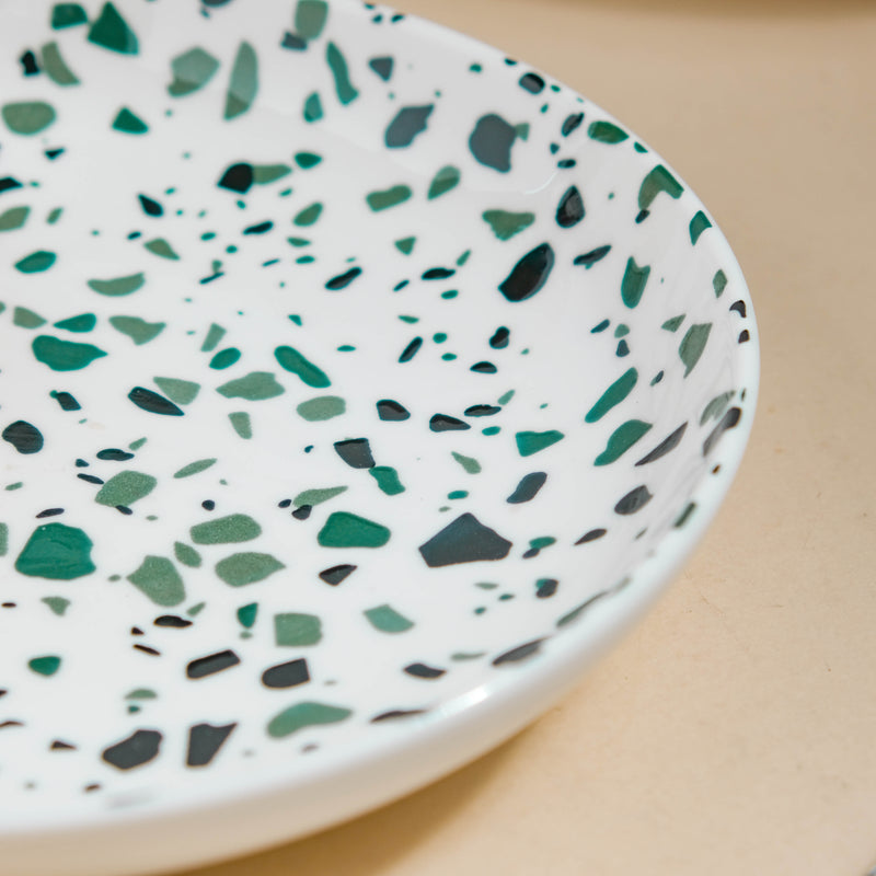 Mosaic Plate Dark Green - Serving plate, snack plate, dessert plate | Plates for dining & home decor