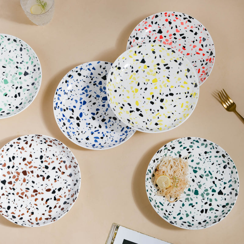 Mosaic Plate Dark Green - Serving plate, snack plate, dessert plate | Plates for dining & home decor