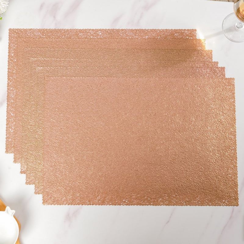 Mesh Table Mats Bronze Set Of 6 17.5x11.5 Inch
