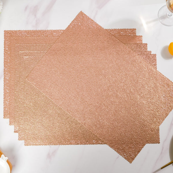 Mesh Table Mats Bronze Set Of 6 17x11 Inch Online - Premium Table Mat ...
