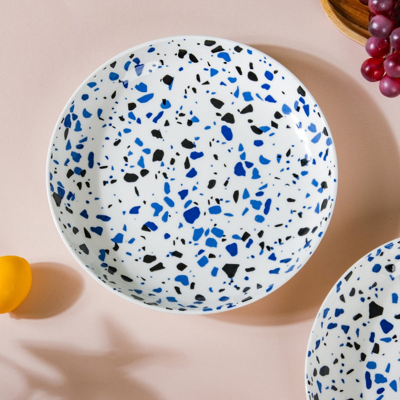 Mosaic Plate Blue Set of 2 8.5 Inch - Serving plate, snack plate, dessert plate | Plates for dining & home decor