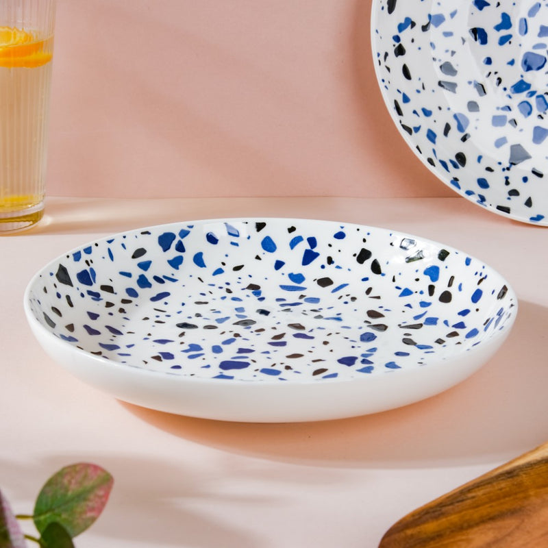 Mosaic Plate Blue Set of 2 8.5 Inch - Serving plate, snack plate, dessert plate | Plates for dining & home decor
