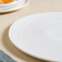 Serena Textured Ceramic Dinner Plate White 10 Inch - Serving plate, rice plate, ceramic dinner plates| Plates for dining table & home decor