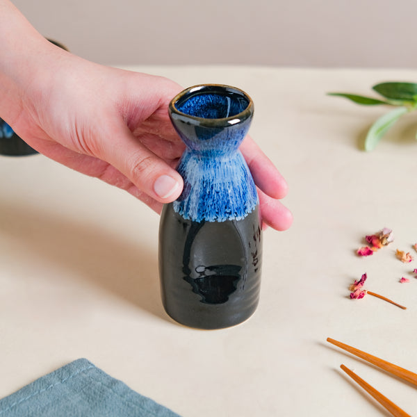 Sapphire Ceramic Sake Mini Decanter Blue 120 ml