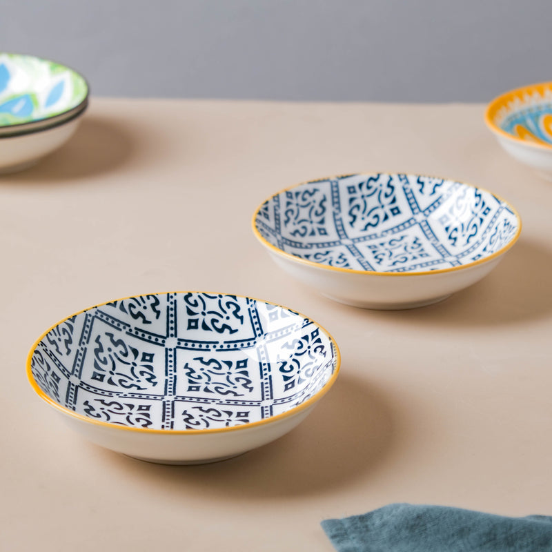 Mandala Appetizer Plate Set of 2 - Serving plate, snack plate, dessert plate | Plates for dining & home decor