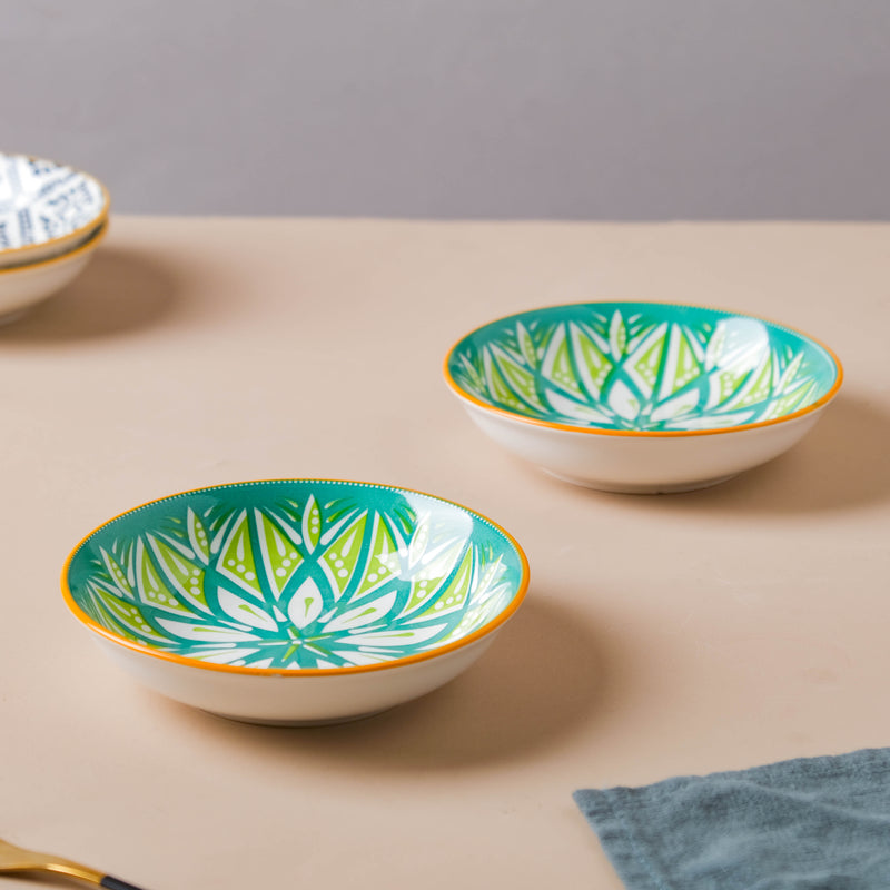 Mandala Appetizer Plate Set of 2 - Serving plate, snack plate, dessert plate | Plates for dining & home decor