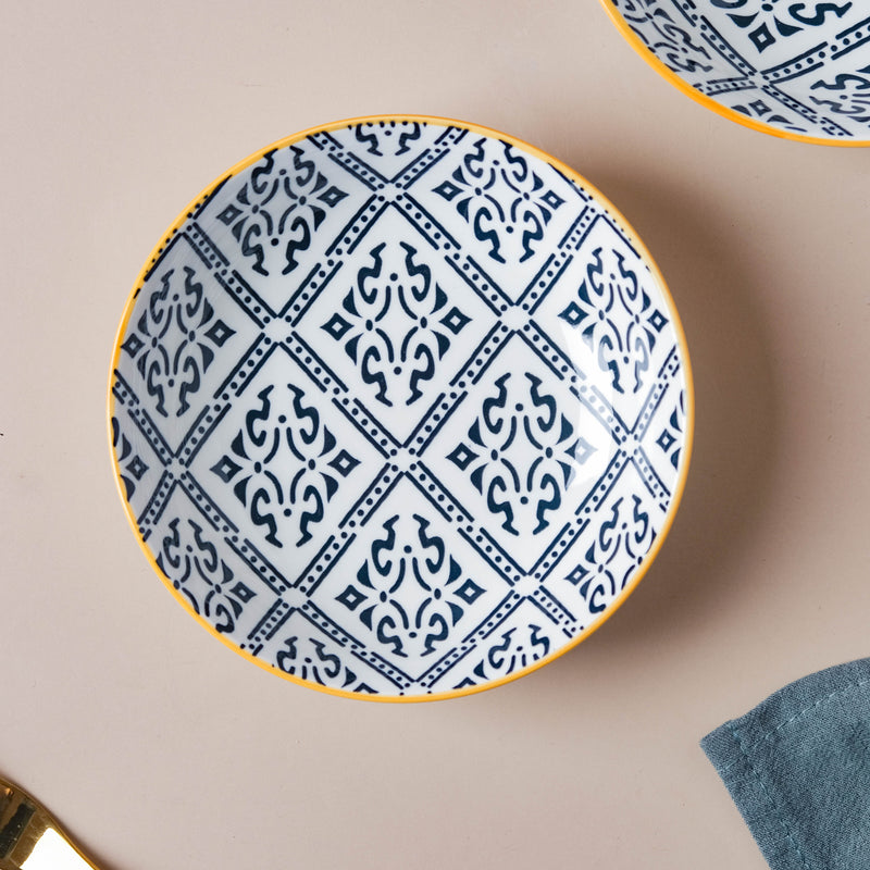 Mandala Appetizer Plate Set of 2 - Serving plate, snack plate, dessert plate | Plates for dining & home decor