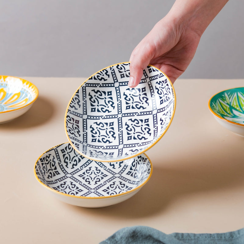 Mandala Appetizer Plate Set of 2 - Serving plate, snack plate, dessert plate | Plates for dining & home decor