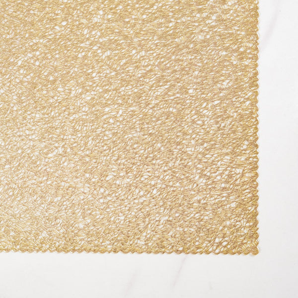 Mesh Table Mat Gold Set Of 6 17x11 Inch Online - Premium Table Mat ...