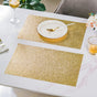 Mesh Table Mat Gold Set Of 6 17.5x11.5 Inch