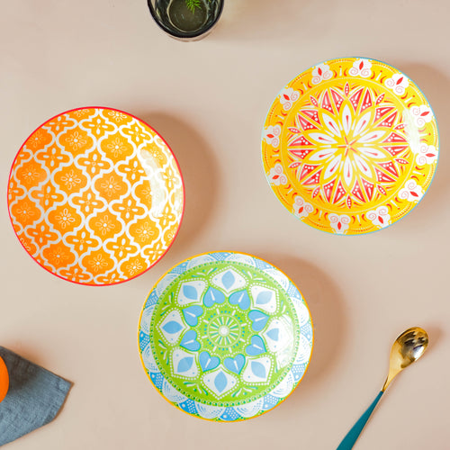Mandala Pasta Plate - Serving plate, pasta plate, lunch plate, deep plate | Plates for dining table & home decor