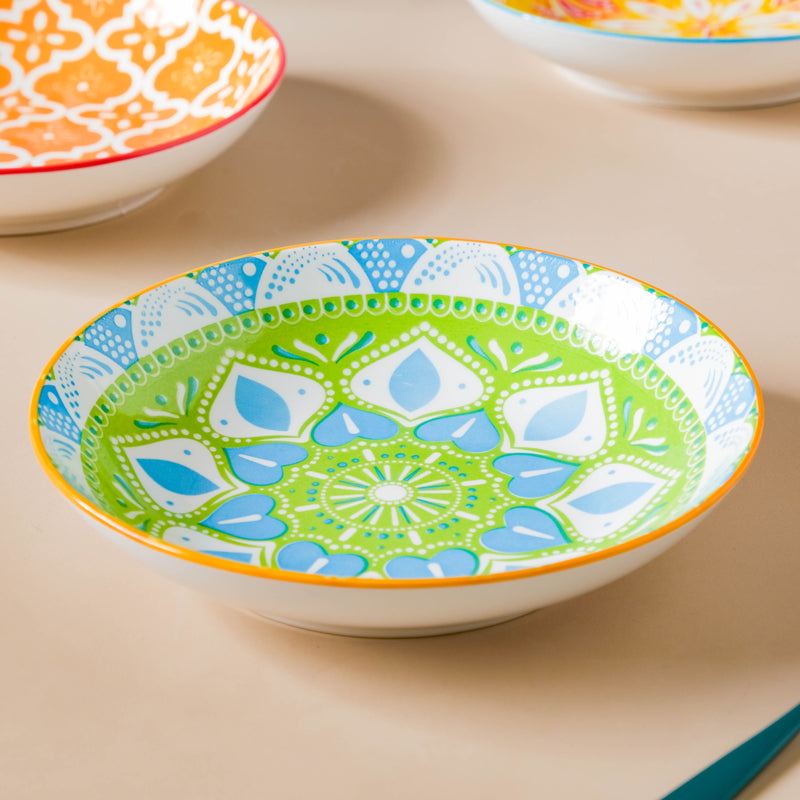Mandala Pasta Plate - Serving plate, pasta plate, lunch plate, deep plate | Plates for dining table & home decor