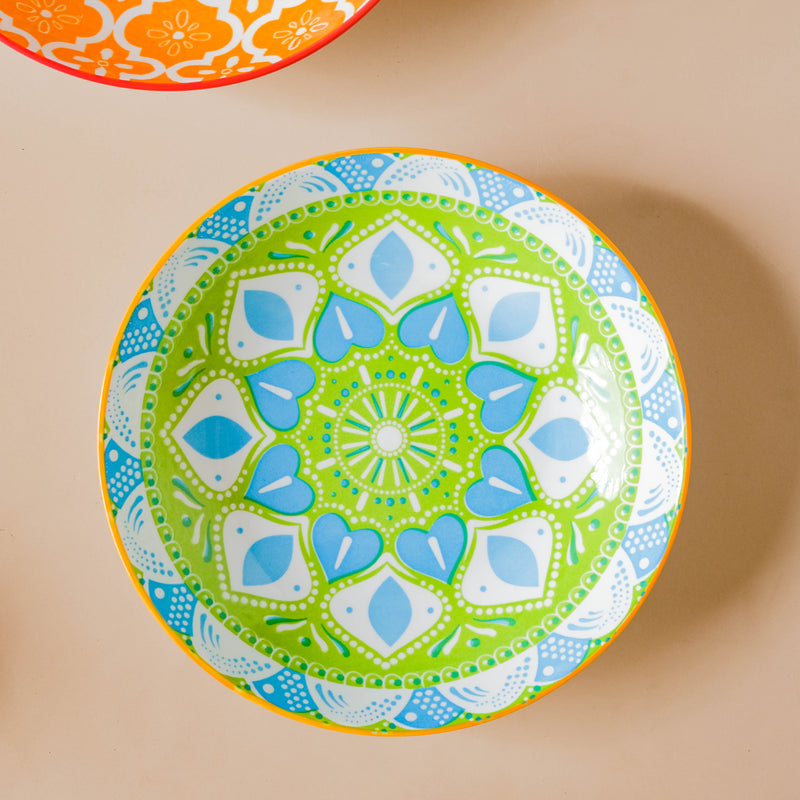 Mandala Pasta Plate - Serving plate, pasta plate, lunch plate, deep plate | Plates for dining table & home decor