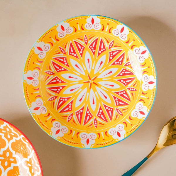 Mandala Pasta Plate - Serving plate, pasta plate, lunch plate, deep plate | Plates for dining table & home decor